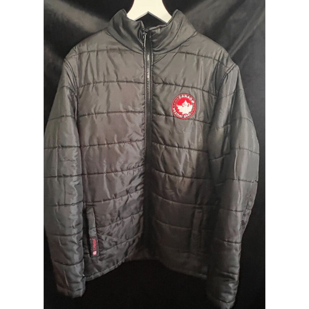 Canada Weather Wear Black Lightweight Packable Puffer Jacket Gorpcore Men's XL